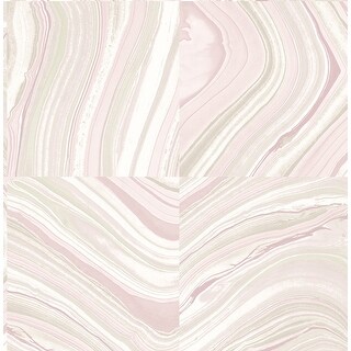Kenneth James Agate Plum Stone Wallpaper - 20.5in x 396in x 0.025in