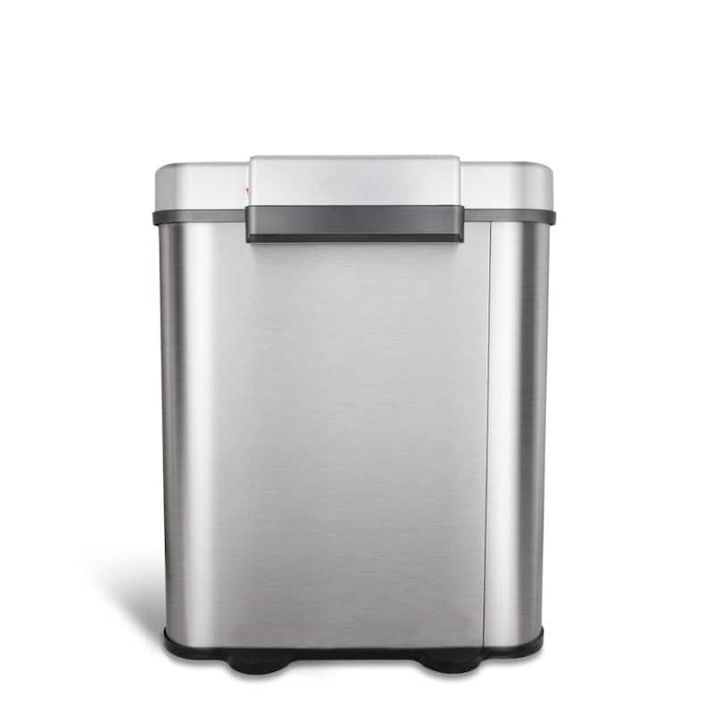NINESTARS 18 Gallon Dual Compartment Motion Sensor Trash Can DZT-70-11R