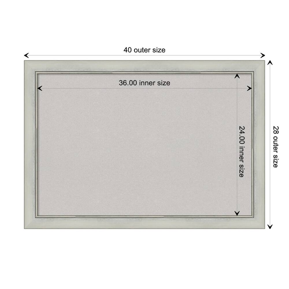 Flair Framed Grey Corkboard Bulletin Board