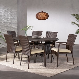 McNeil Wicker Dining Set Christopher Knight Home