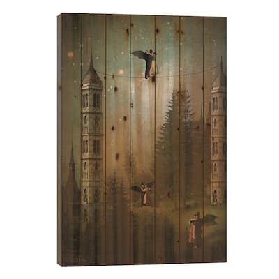 Dance Of The Vampires Print On Wood by Catrin Welz-Stein - Multi-Color