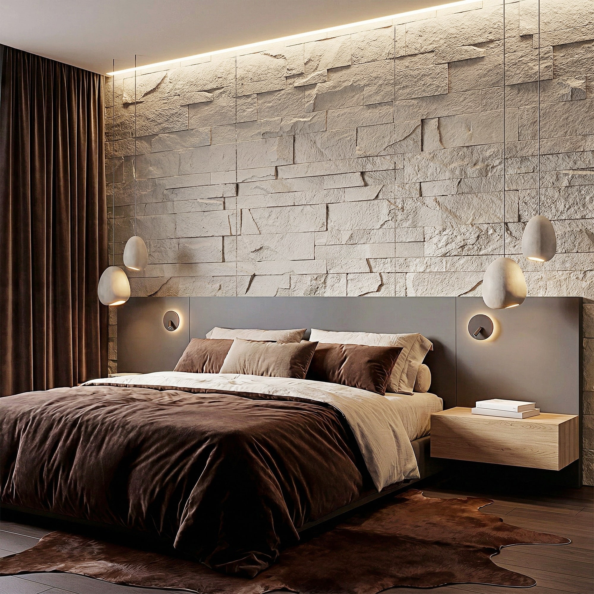 HOMCOM 8-Pack 3D Faux Stone Wall Panels, Lightweight Polyurethane Panels for Interior and Exterior Accent Walls, Water-Resistant