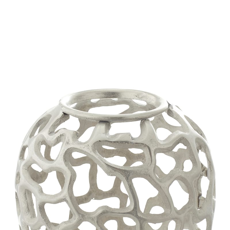 Gold Aluminum Metal Cutout Coral Decorative Vase