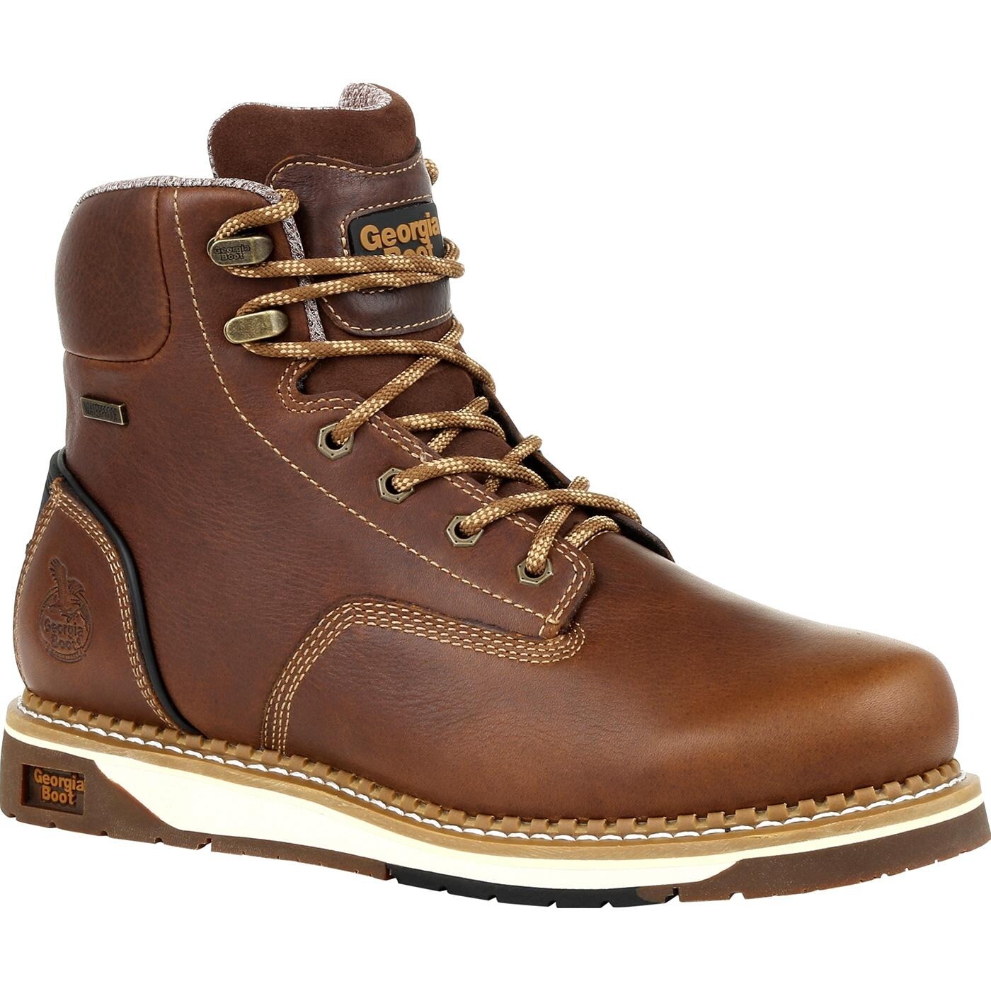 wedge steel toe work boots