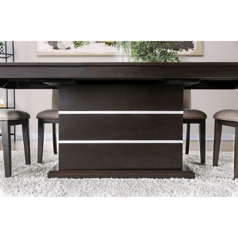 Strick & Bolton Edmonia Espresso 84-inch Wood Expandable Dining Table