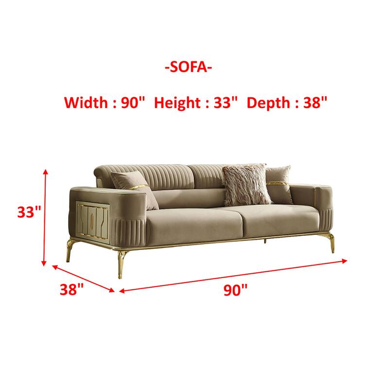 Montella 2 Pieces Living Room Sets 1 Sofa 1 Chair