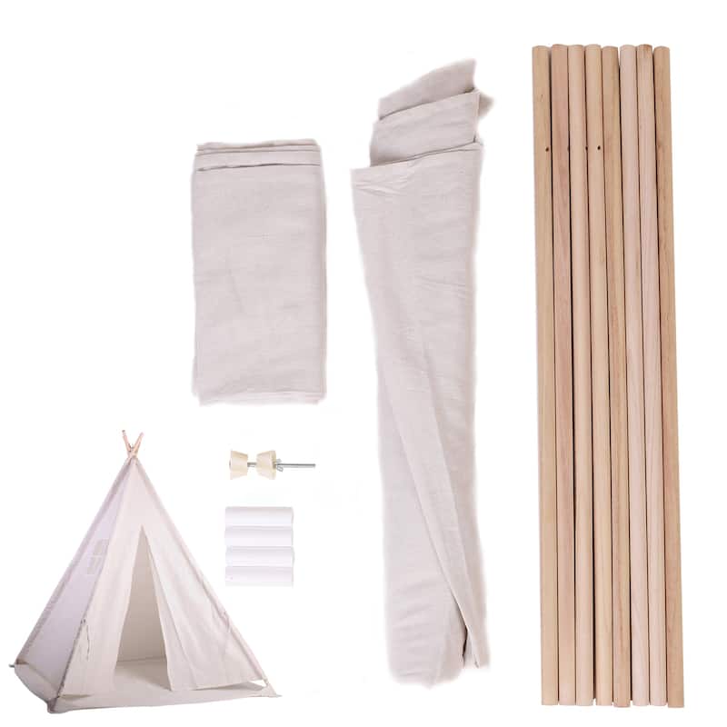 Indoor Dollhouse Indian Play Tent Children Teepee Tent - 47 in. x 47 in.x 52 in.
