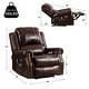 preview thumbnail 10 of 14, Power Recliner Chair with Massage and Heat, Faux Leather Electric Recliner with USB Port for Living Room