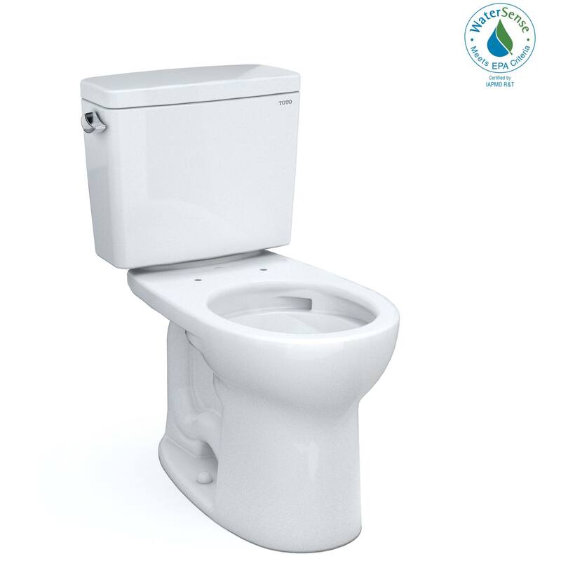 Toto CST775CEFG#01 Drake 1.28 GPF Two Piece Round Chair Height Toilet with Left Hand Lever