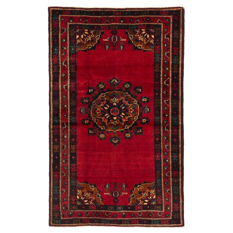 ECARPETGALLERY Hand-knotted Teimani Red Wool Rug - 3'9 x 6'4
