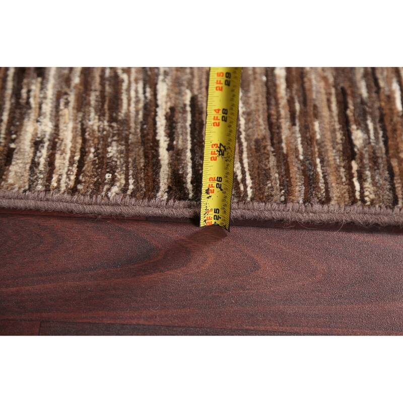 Modern Gabbeh Kashkoli Wool Runner Rug Hand-knotted Oriental Carpet - 2'10" x 9'9"