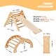 preview thumbnail 16 of 26, Pikler Triangle Set, Toddler Climbing Toys Indoor Playground, Ramp, and Arch, Montessori Climbing Set with Triangle
