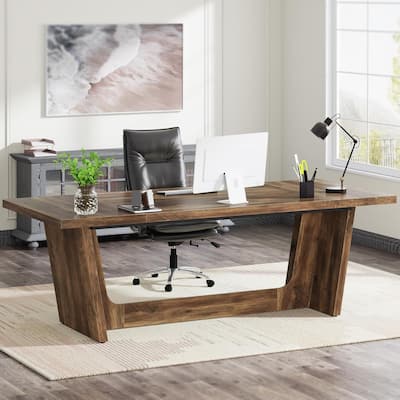 70.8-Inch Executive Computer Desk, Large Home Office Desk