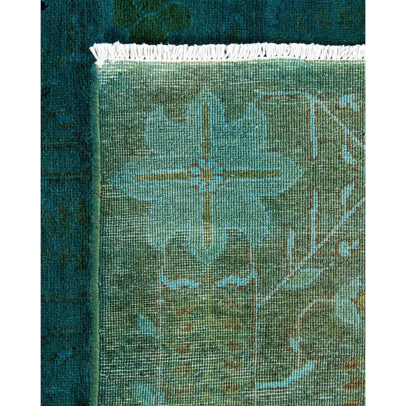 Fine Vibrance, One-of-a-Kind Hand-Knotted Area Rug - Blue, 4' 0" x 6' 3" - 4' 0" x 6' 3"