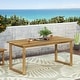 preview thumbnail 10 of 16, Nibley Outdoor Acacia Wood Outdoor Dining Table by Christopher Knight Home - 71.00"L x 34.00"W x 30.00"H Teak