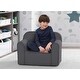 preview thumbnail 2 of 6, Delta Children Cozee Chair for Ages 18 Months and Up, Dark Grey