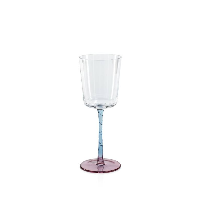 Sachi White Wine Glasses, Set of 6 - Pink