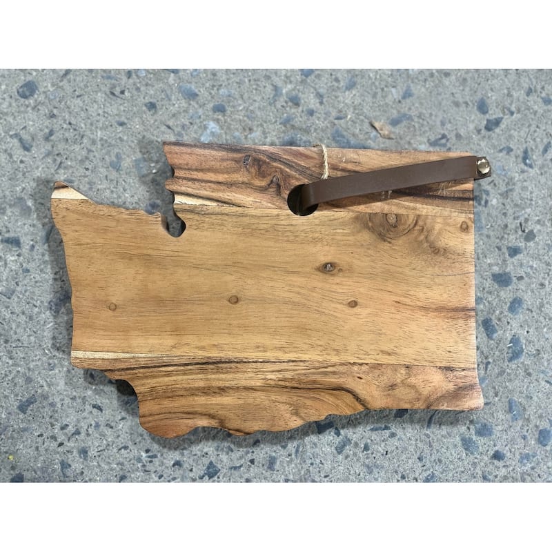 Acacia Wood "Washington" Cutting Board - A - Natural