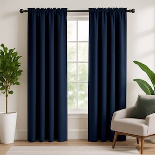 Deconovo 2-Pack Thermal Room Darkening Rod Pocket Curtains