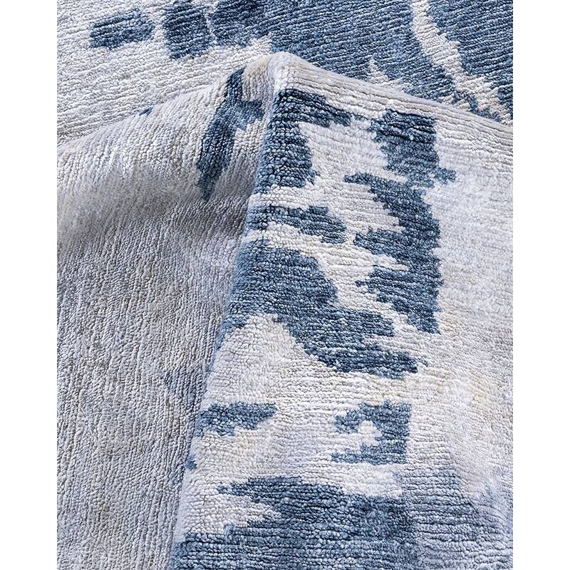 Modern One-of-a-Kind Hand-Knotted Area Rug, Gray - 9' 2" x 12' 2"