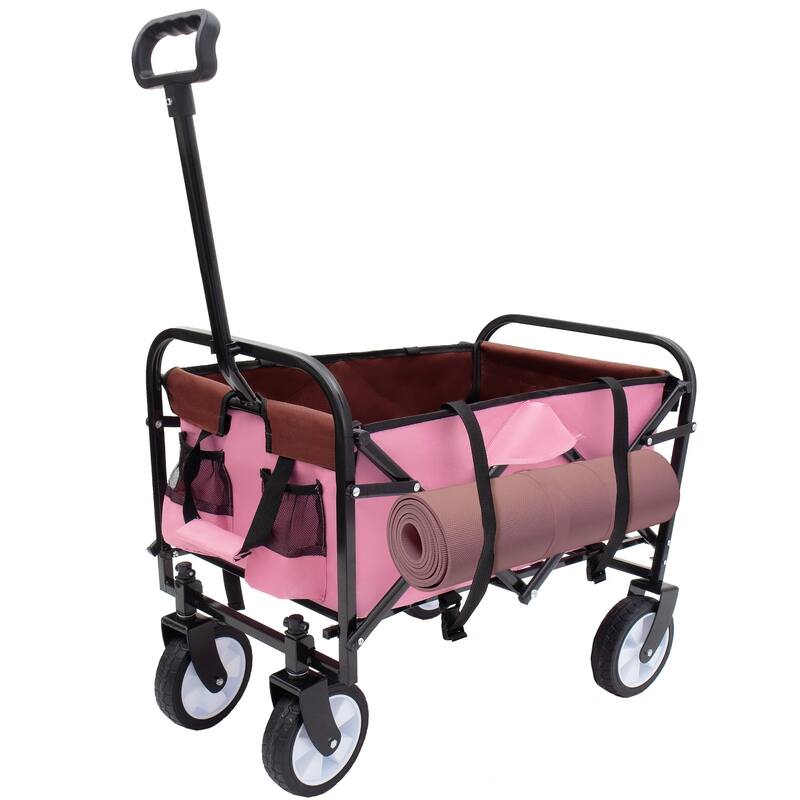 225 lb Collapsible Wagon Cart with Strapping System