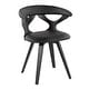 preview thumbnail 22 of 55, Carson Carrington Viby Mid-century Modern Swivel Dining/ Accent Chair - N/A Black Faux Leather/Black