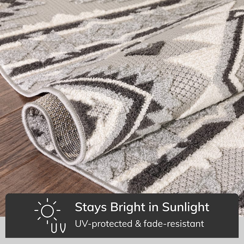 Well Woven Dorado Mamba Indoor Outdoor Southwestern Area Rug