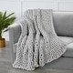 preview thumbnail 6 of 6, Kathy Ireland Chunky Knit Chenille Throw