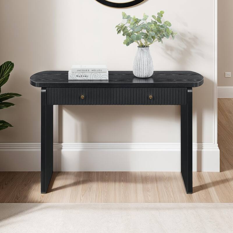 Convenience Concepts Weston 1 Drawer Hall Entryway Console Table - Black
