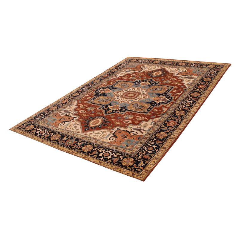 ECARPETGALLERY Hand-knotted Jules Sultane Dark Copper Wool Rug - 9'8 x 13'5