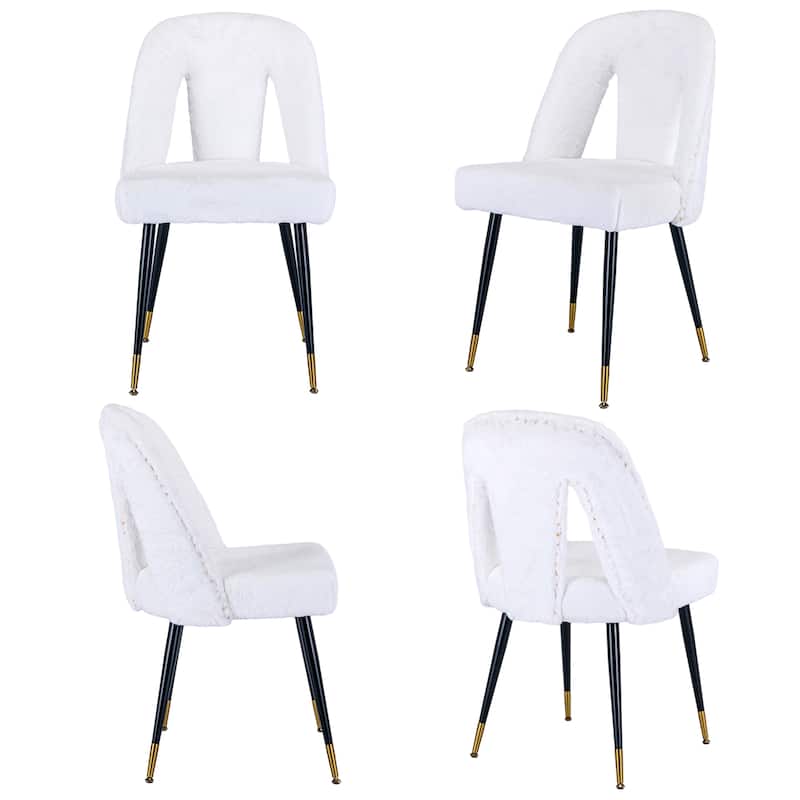 Modern Velvet Upholstered Dining Chairs Set of 6