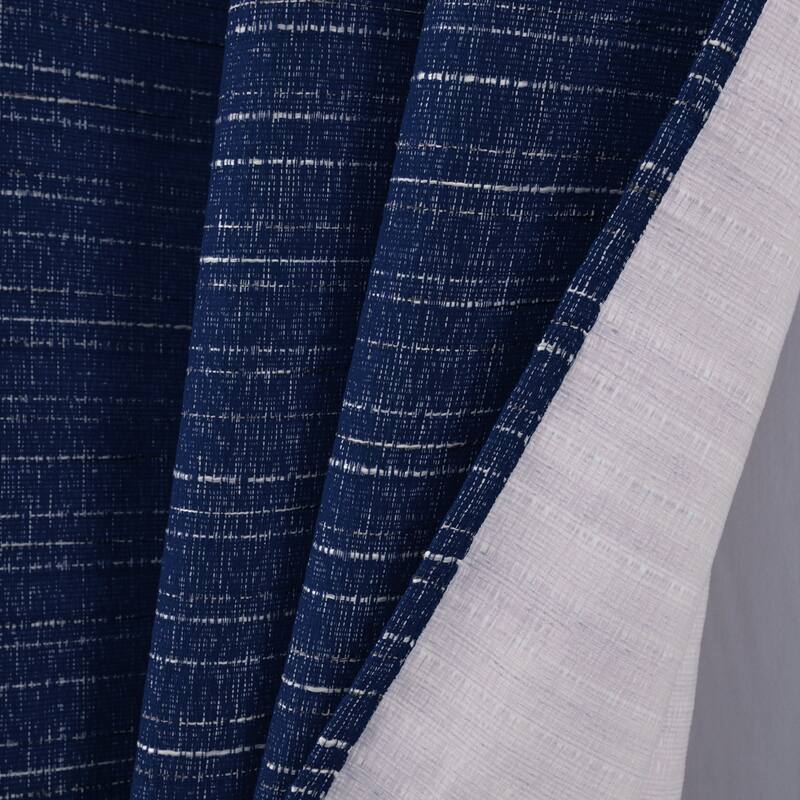 Kensington Striped Texture Window Curtain Panel 84" or 95"