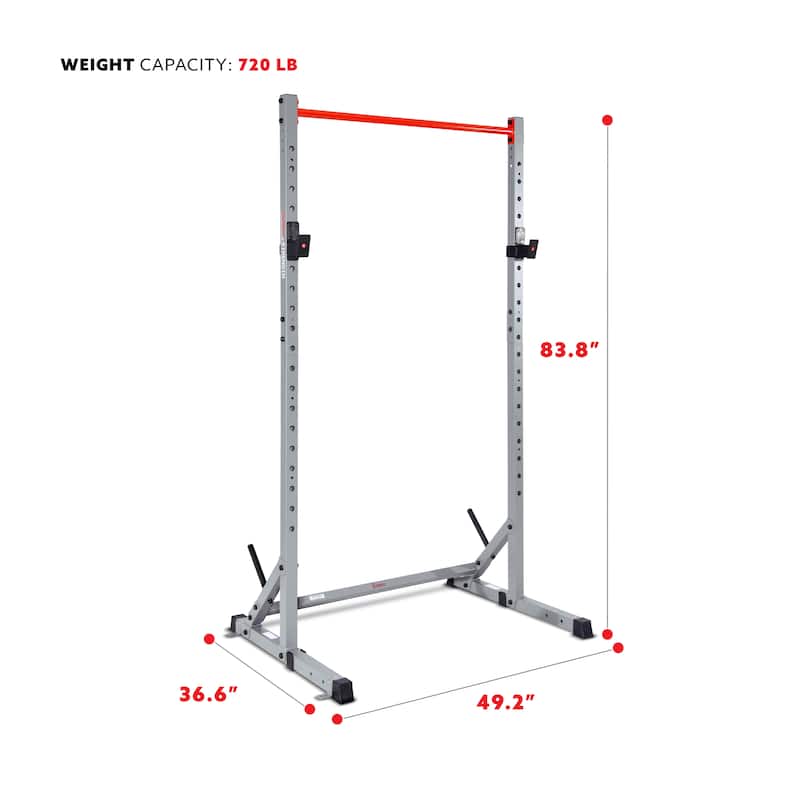 Sunny Health & Fitness Squat Stand Power Rack for Weightlifting - Multifunction Bench Press Squat Rack - SF-XF922059