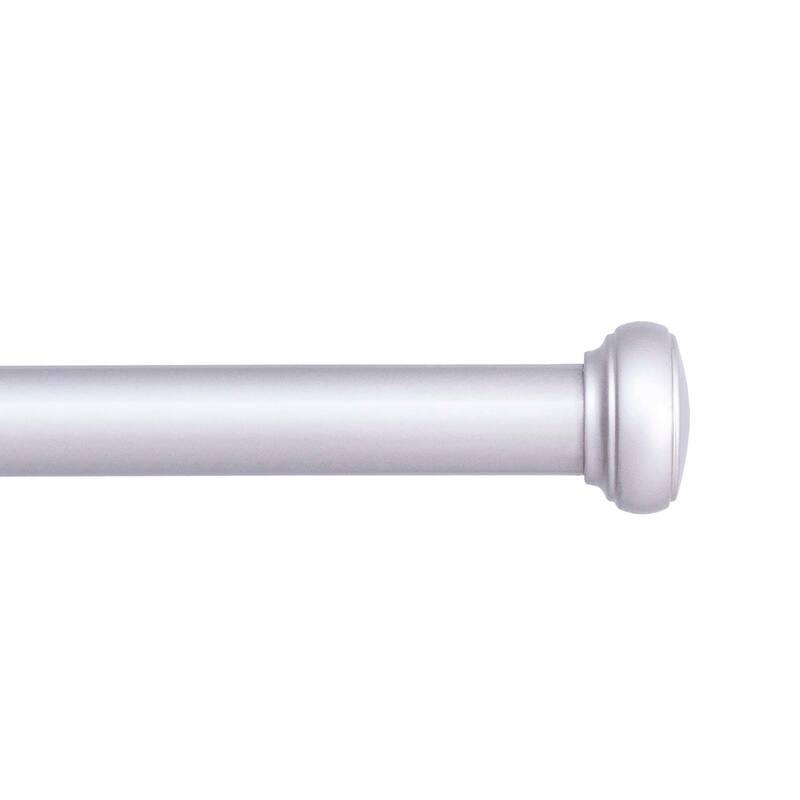 Kenney Weaver 1" Indoor/Outdoor Rust-Resistant Curtain Rod - 72 to 144 inches - Silver