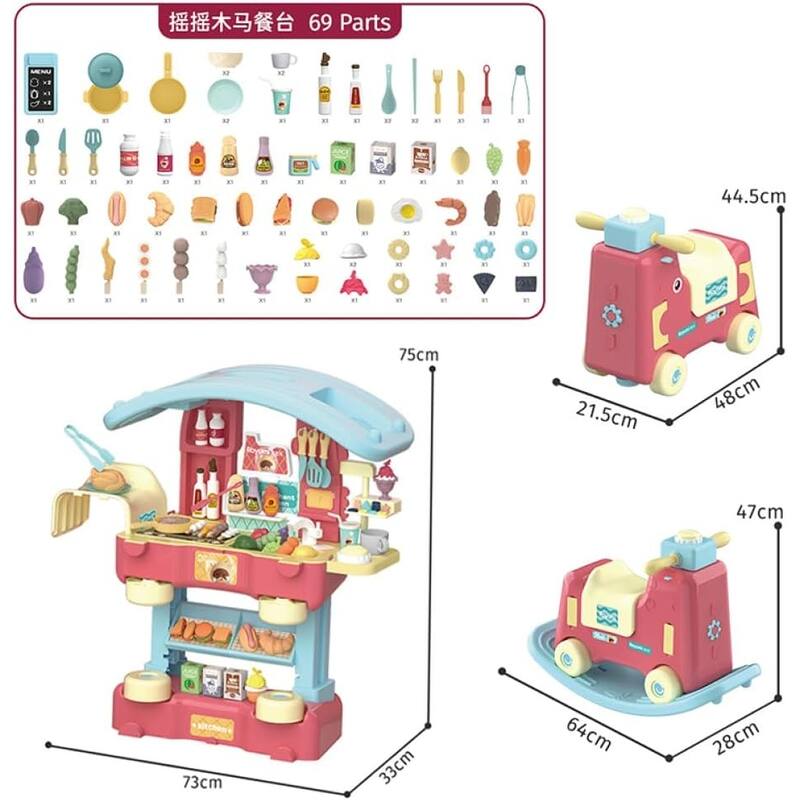 3 in 1 Kitchen Playset 68 PCS Realistic Cooking Sounds, Running Water Bed Bath & Beyond 39979427