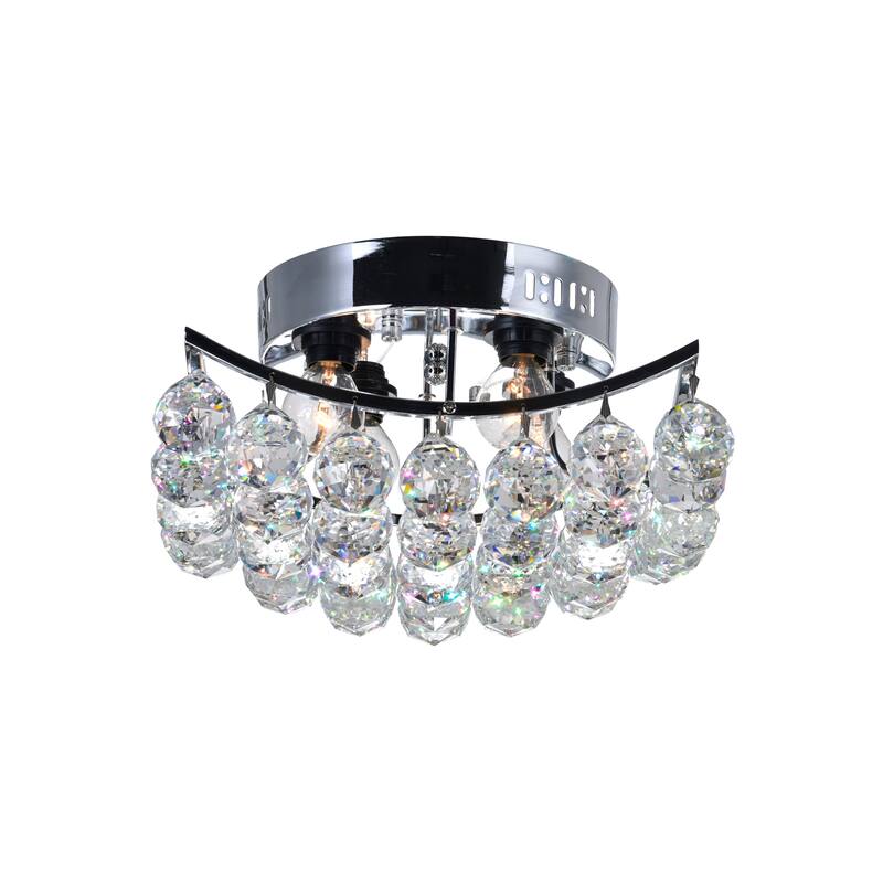 Queen 4 Light Flush Mount With Chrome Finish