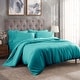 preview thumbnail 56 of 89, Superior Egyptian Cotton 300 Thread Count Solid Duvet Cover Set Teal - California King