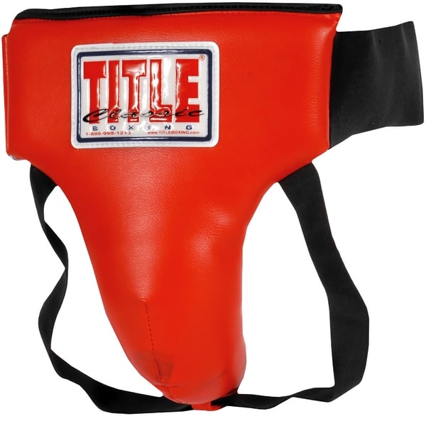 Shop Title Boxing Classic Training and Competition Groin Protector Plus - Red/Black - Free ...