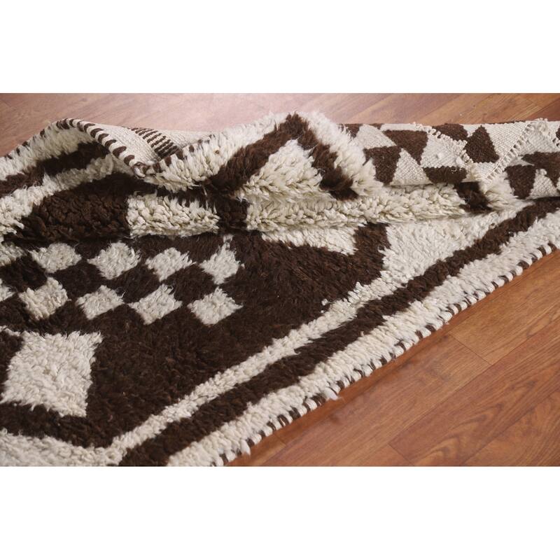 Plush Turkish Anatolian Runner Rug Handmade Wool Carpet - 3'2"x 12'1"