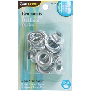 Eight Pack Dritz Brushed Silver Machine Washable Curtain