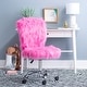 preview thumbnail 5 of 52, Clara Faux Fur Armless Office Chair Pink