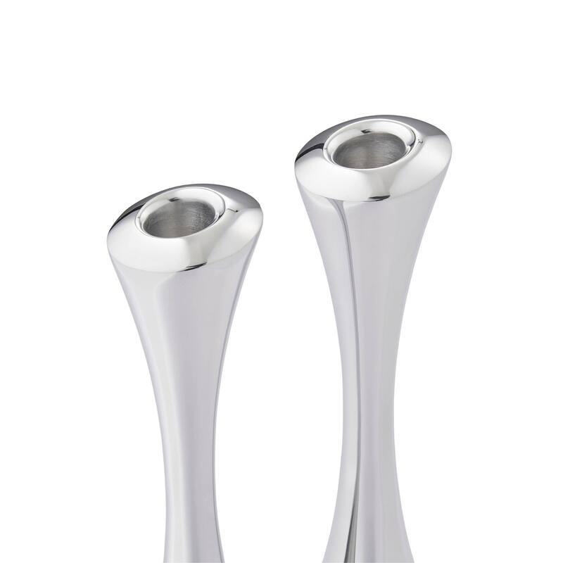 Nambe Aquila Candlesticks - 10" H