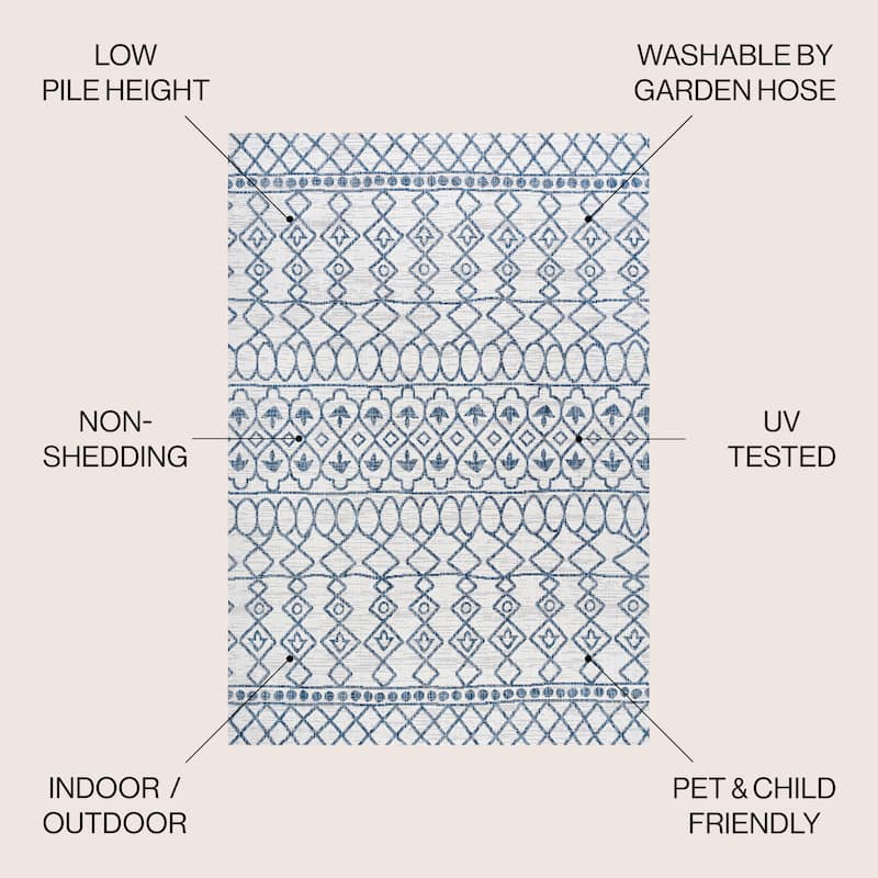 JONATHAN Y Nokat Tribal Bohemian Indoor/Outdoor Area Rug