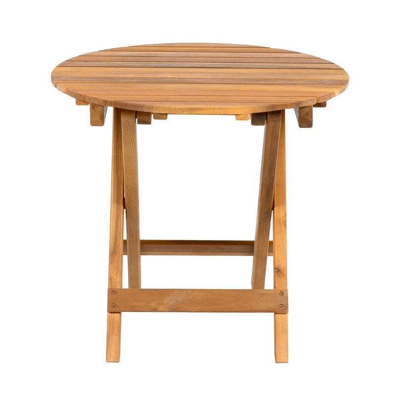 Christopher Knight Home - Hawkridge Patio Acacia Folding Table With 2 Club Chairs