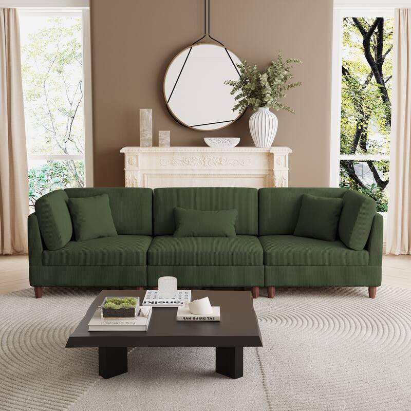 Multi-Combination Couch Modular Corduroy Sectional Sofa