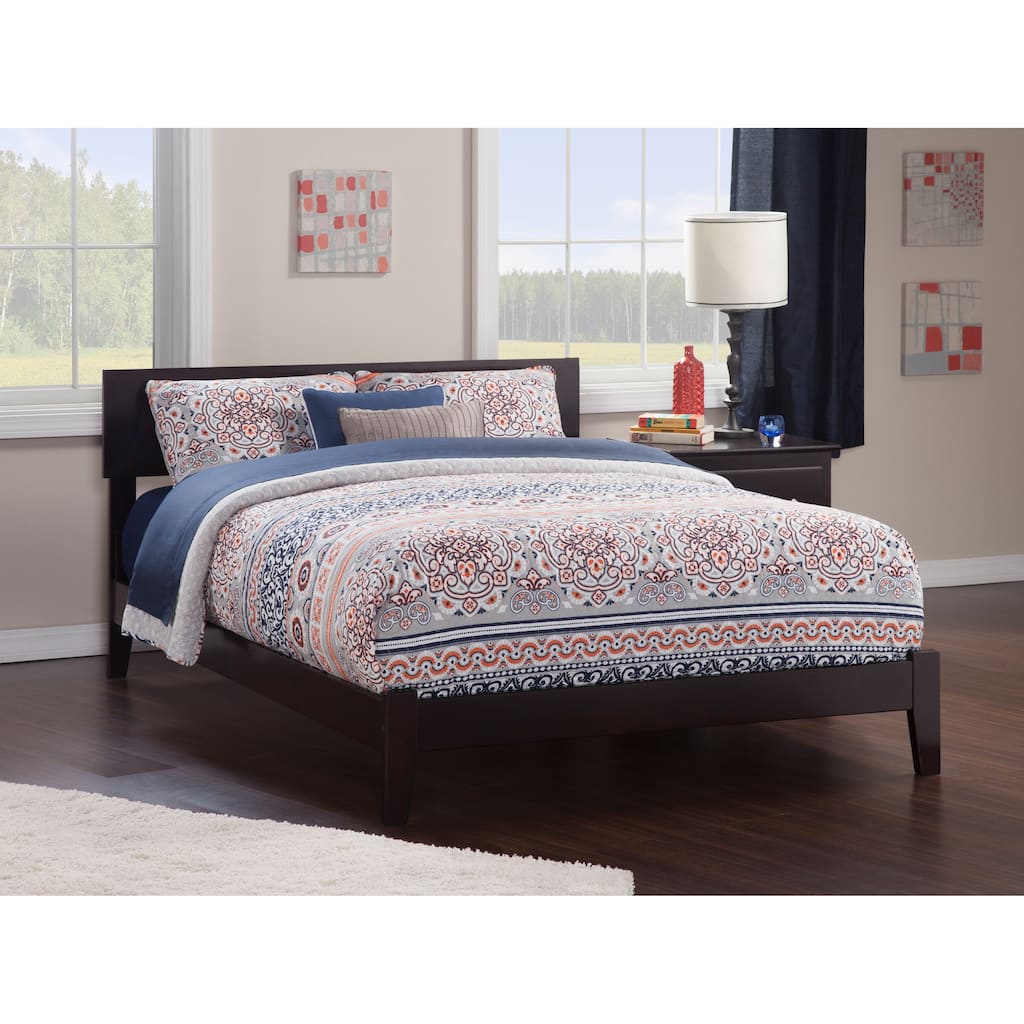Orlando Queen Platform Bed with Attachable USB in Espresso