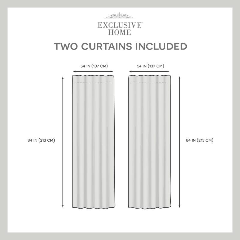 ATI Home Crescendo Lined Blackout Hidden Tab Curtain Panel Pair