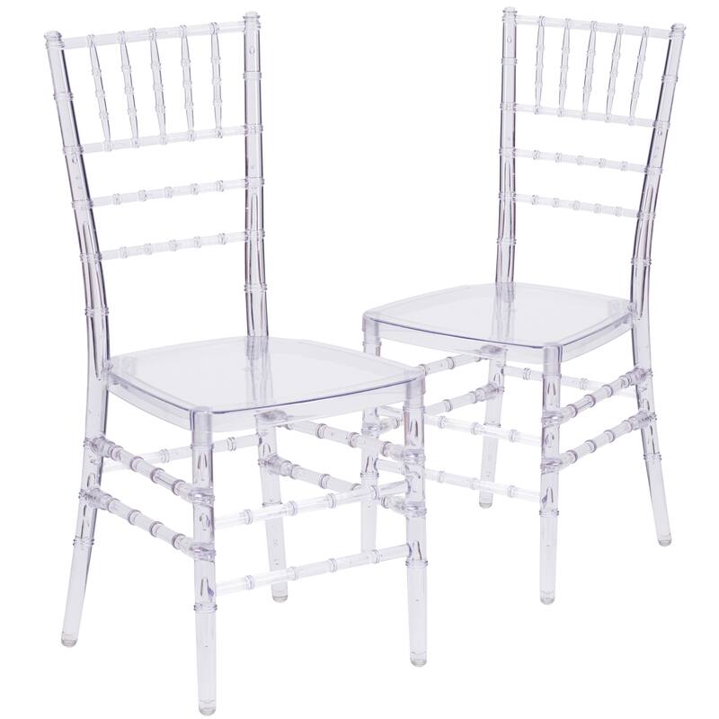 Crystal Ice Stacking Chiavari Chair (Set of 2) - N/A