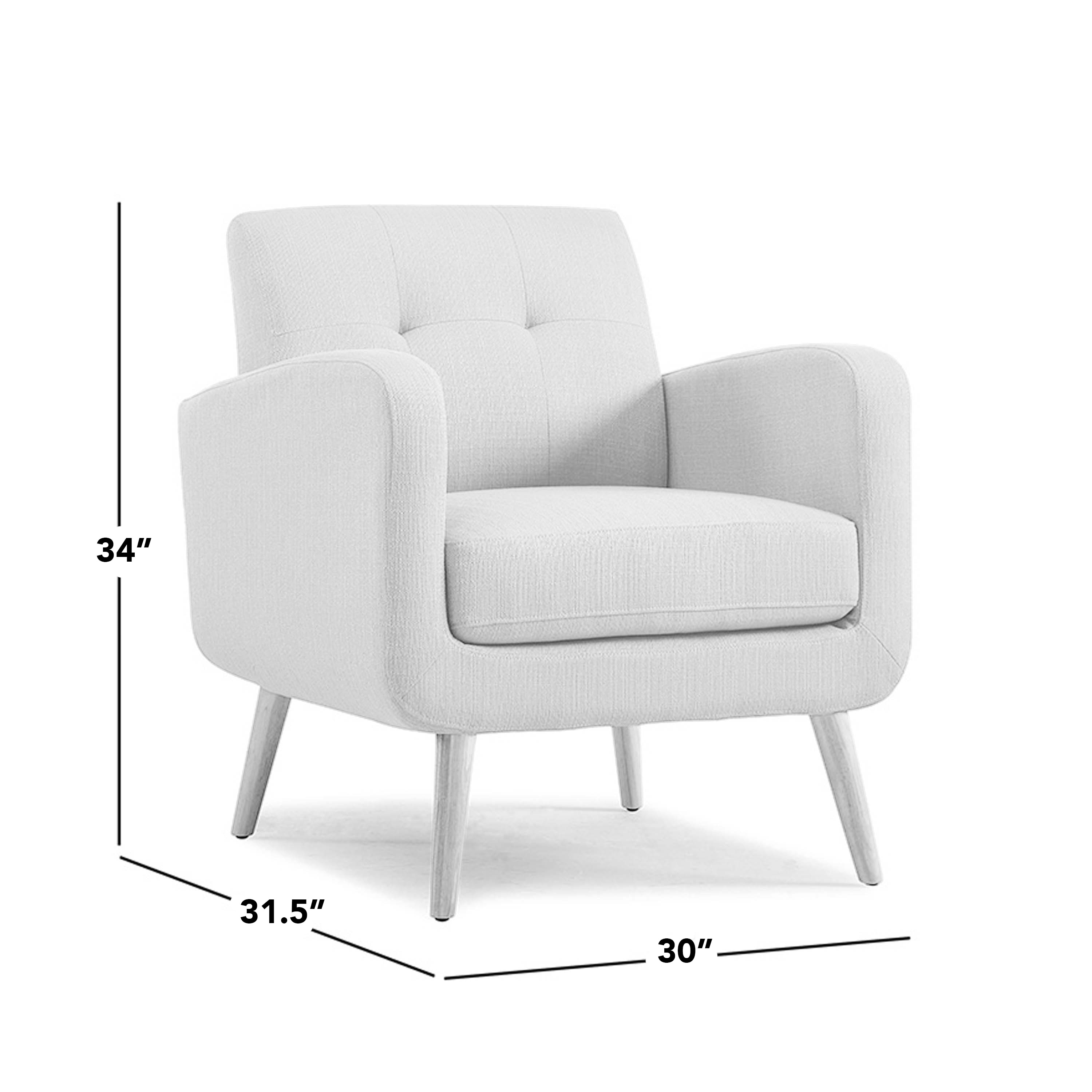 Carson Carrington Keflavik Mid century Dove Grey Linen Arm Chair Bed Bath Beyond 20543771