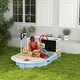 preview thumbnail 2 of 3, Wooden Sandbox with Pirate Ship Design for 3-7 Years, Blue